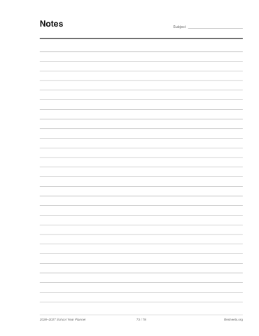 Notes page